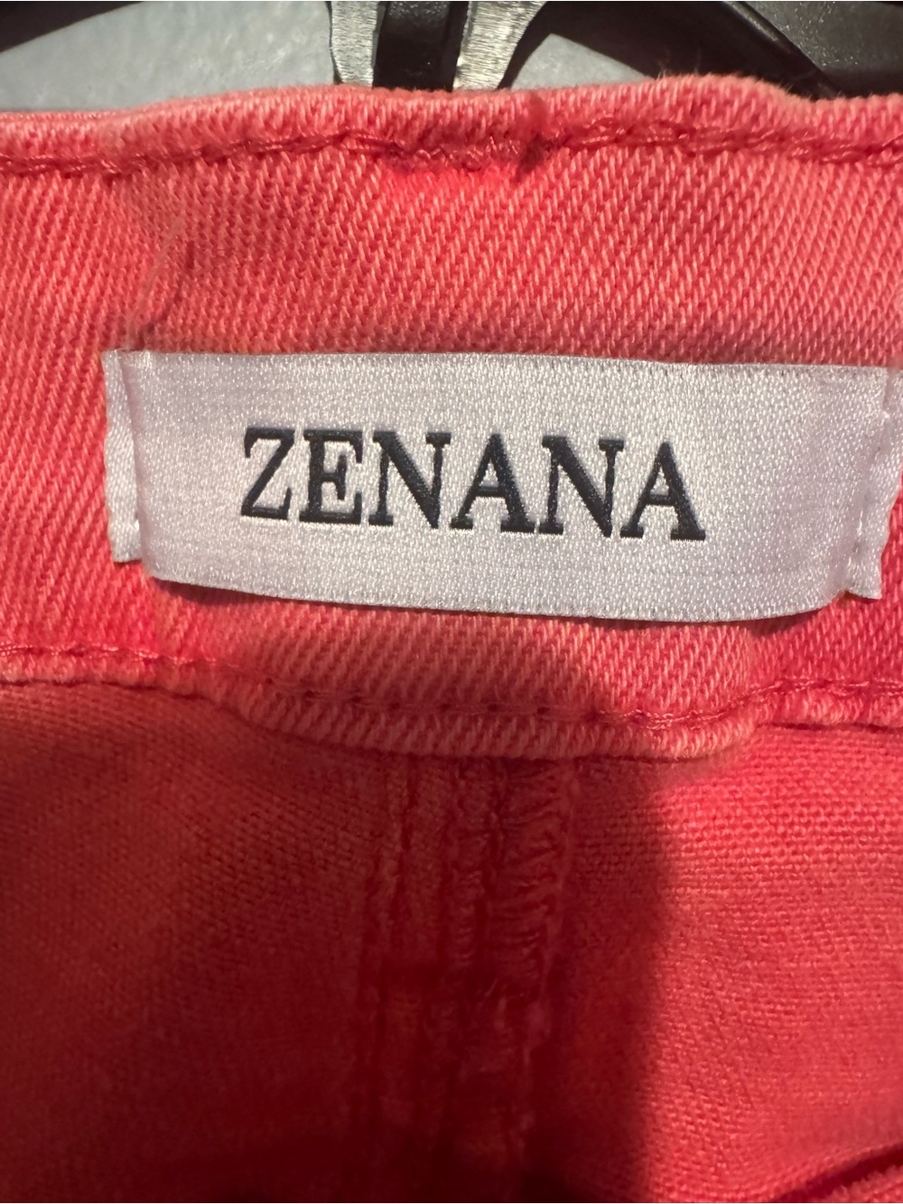 Zenana Coral Pink Frayed Hem Jeans - Picture 4 of 8